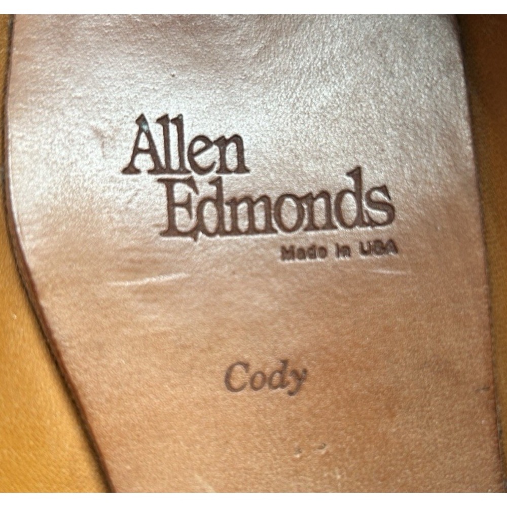 Allen Edmonds Cody Tassel Loafer M9.5 D Leather Kiltie Woven Slip On 1849 Chilli - Picture 7 of 9